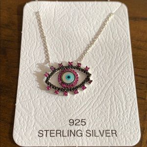 Sterling Silver evil eye necklace